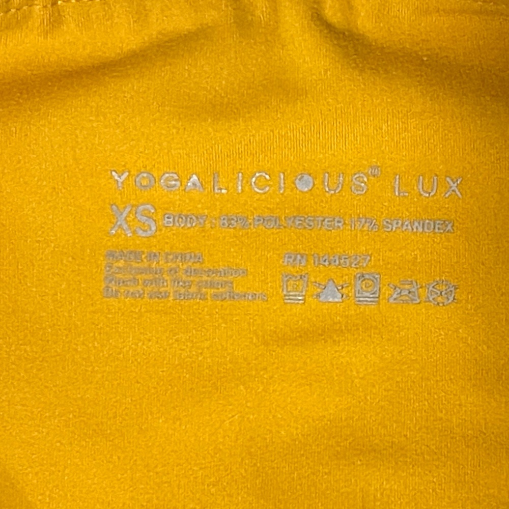 Yogalicious Lux 5 inch Short - Women’s XS - Mustard Yellow - GUC - Picture 3 of 3